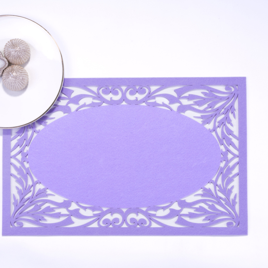 Felt placemat, lilac, 29x45 cm / 2 pieces - 1