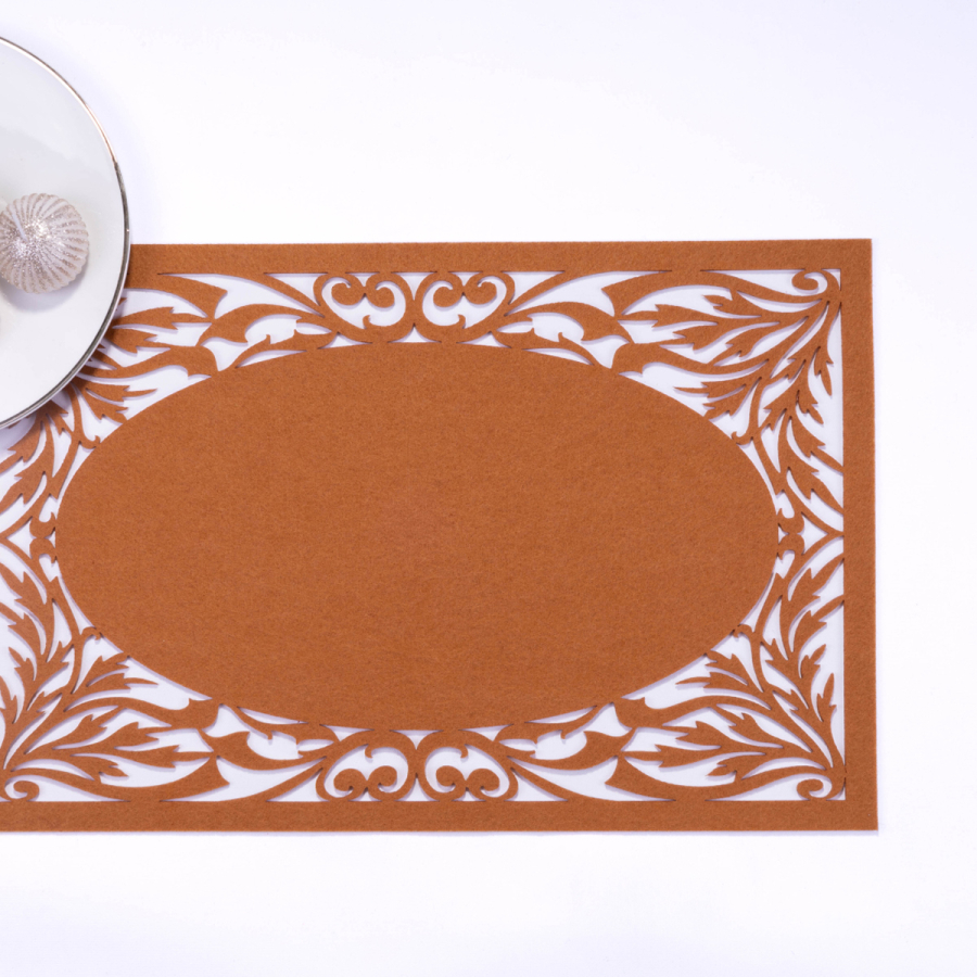 Felt placemat, cinnamon color, 29x45 cm / 2 pieces - 1