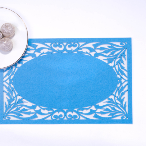 Felt placemat, light blue, 29x45 cm / 2 pieces - Bimotif