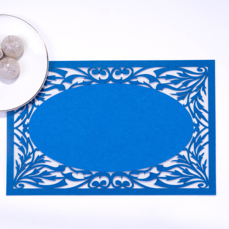 Felt placemat, blue, 29x45 cm / 2 pieces - Bimotif