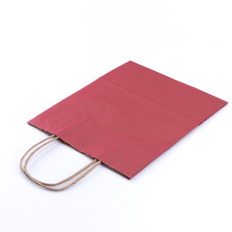 Renkli karton çanta, 18x8x24, Bordo - Bimotif
