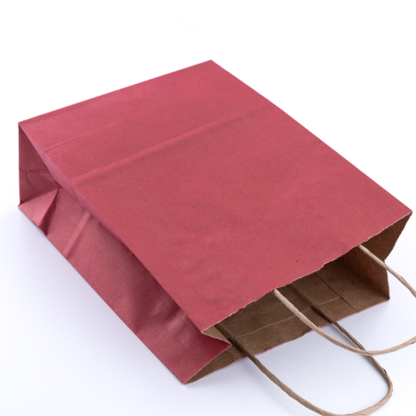 Renkli karton çanta, 18x8x24, Bordo - Bimotif (1)