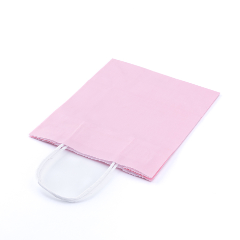 Renkli karton çanta, 18x8x24, Pembe - Bimotif