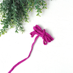 Mor minik ponpon şerit, 1 cm / 5 metre - Bimotif
