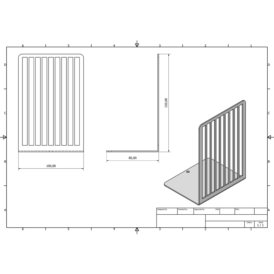 Siyah metal 2li kitap tutucu, raf düzenleyici - 3