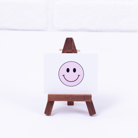 Smile mini not ve tebrik kartı, lila 6,5 x 8,5 cm / 10 adet - Bimotif