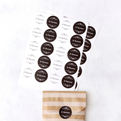 Sticker, iyi bayramlar, 3.2 cm / 20 adet (1 sayfa) - Bimotif