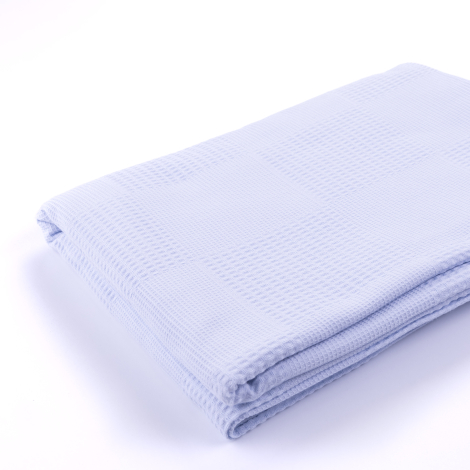 Tek kişilik pike battaniye, 170x240 cm / Bebe Mavi - Bimotif