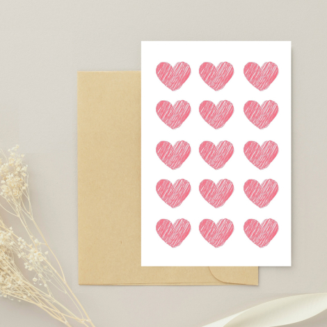 Texture kapli sticker seti, 15 adet (1 sayfa) - Bimotif