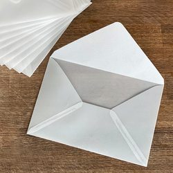 Beyaz transparan zarf, 13x18 cm / 5 adet - Bimotif