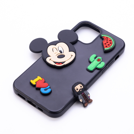 Yapışkanlı telefon kılıfı arkası süsü, mickey mouse ve karpuz - Bimotif