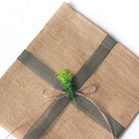 Yeşil kurdeleli cırt cırtlı hediye paketi, 30x30 cm / 10 adet - 3