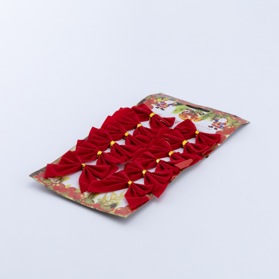 Yılbaşı ağaç süsü, fiyonk kurdele, 5cm / 1 adet - 2