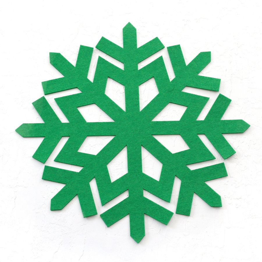 Yılbaşı keçe amerikan servis, 40 cm / Yeşil - 3