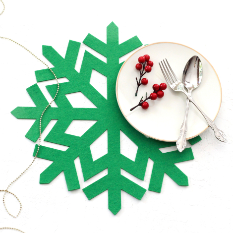 Yılbaşı keçe amerikan servis, 40 cm / Yeşil - Bimotif