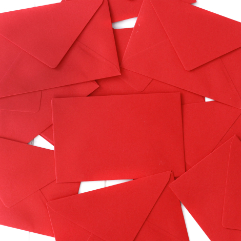 Yılbaşı kırmızı zarf, 9x14 cm / 100 adet - 4