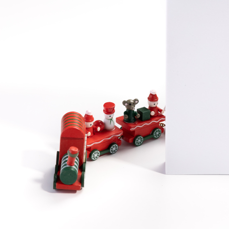Yılbaşı süsü oyuncak kırmızı tren / 1 adet - Bimotif (1)