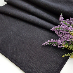 Zarif ve şık simli siyah runner (45x155 cm) - Bimotif (1)